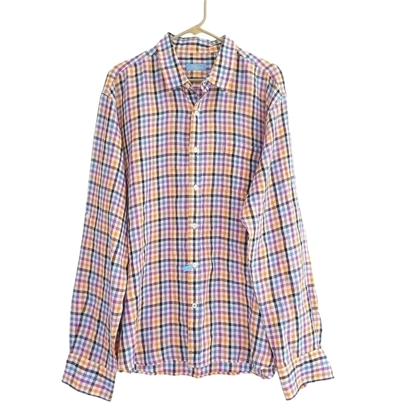 𝅺TOSCANO Linen Button Casual Shirt - Picture 1 of 7
